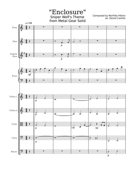 metal gear solid enclosure sheet music|Sniper wolf death – Metal Gear Solid Enclosure (Sniper Wolf's .